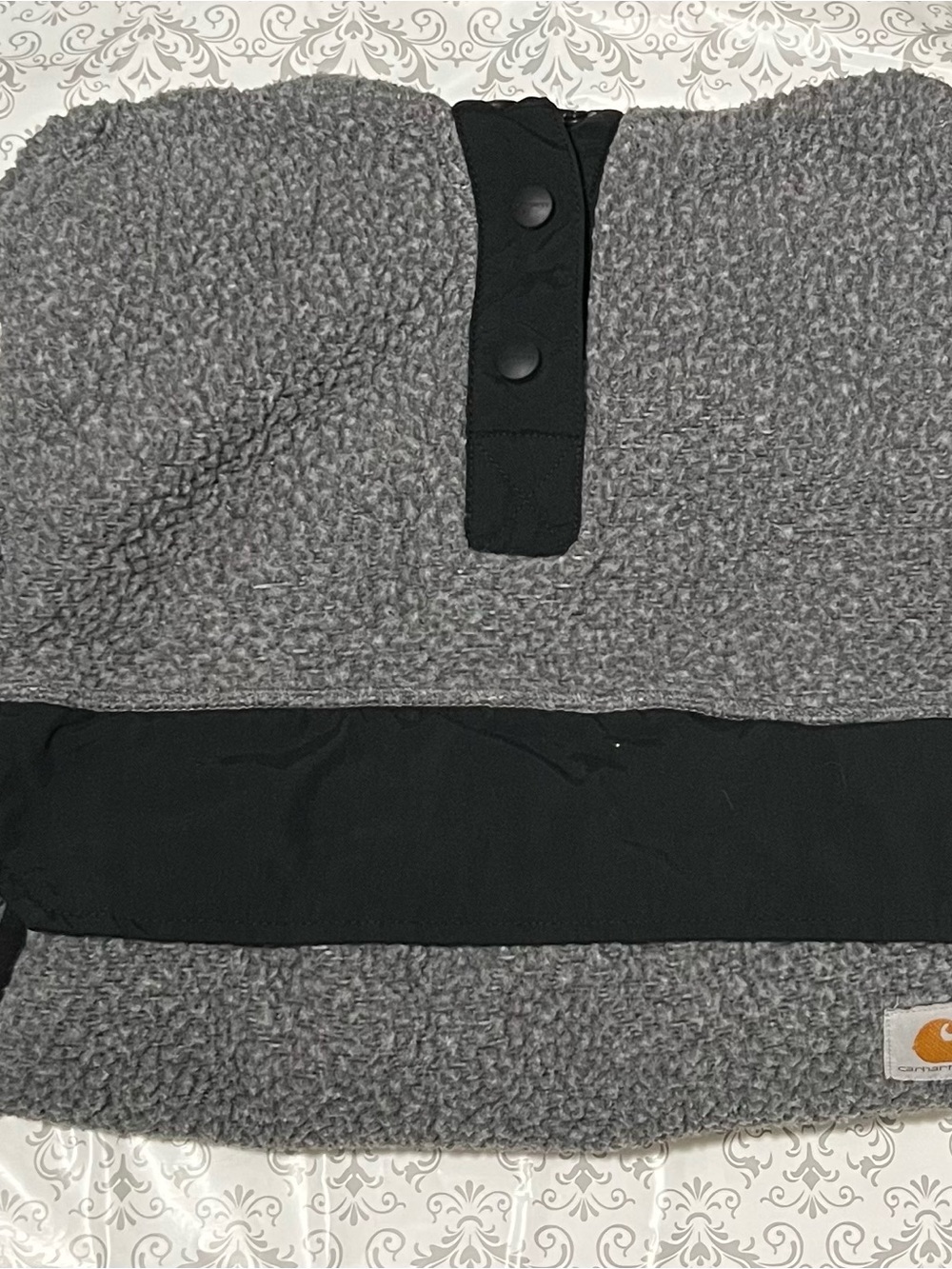 Carhartt Gray Sherpa Snap-Front Pullover